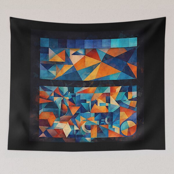 Item preview,  Abstract Cubist Faces – Modern Geometric Art #2 designed and sold by Helios Be. Lavsh.