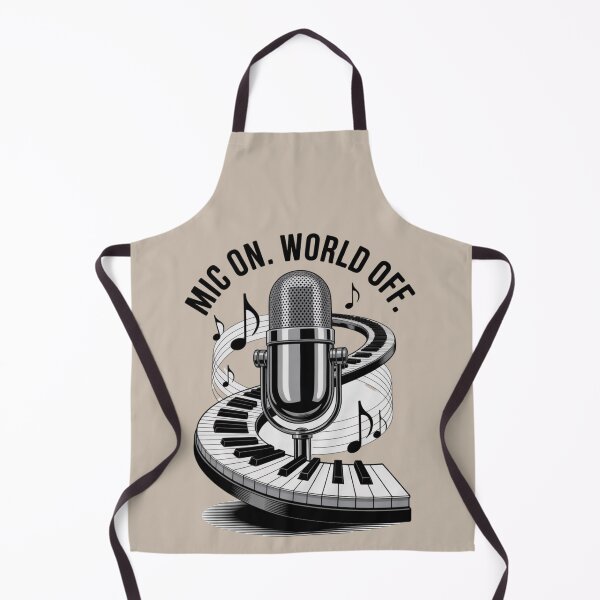Item preview, retro microphone - vintage mic - classic microphone - singer - vocalist - singing - music lover - music notes - musical notes - treble clef - piano keys - pianist - keyboard instrument designed and sold by JansenGS.