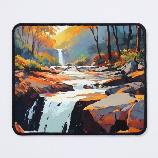 Item preview, Vibrant Landscape Autumn Waterfall Flowing Through Forest designed and sold by Shoot-The-Moon.