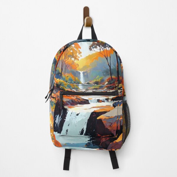 Item preview, Vibrant Landscape Autumn Waterfall Flowing Through Forest designed and sold by Shoot-The-Moon.