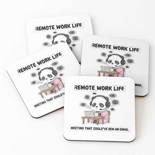 Item preview, Funny Remote Work Panda – Meeting That Could’ve Been an Email Sticker | Work From Home Office Humor Design designed and sold by snaperos.