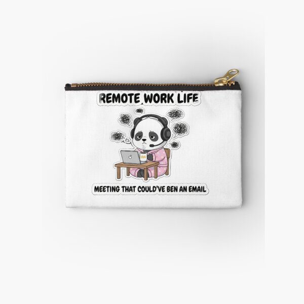Item preview, Funny Remote Work Panda – Meeting That Could’ve Been an Email Sticker | Work From Home Office Humor Design designed and sold by snaperos.