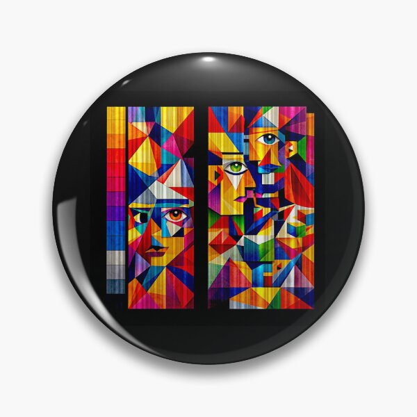 Item preview,  Abstract Cubist Faces – Modern Geometric Art #3 designed and sold by Helios Be. Lavsh.