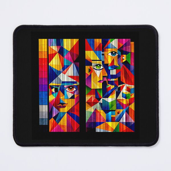 Item preview, Abstract Cubist Faces – Modern Geometric Art #3 designed and sold by Helios Be. Lavsh.
