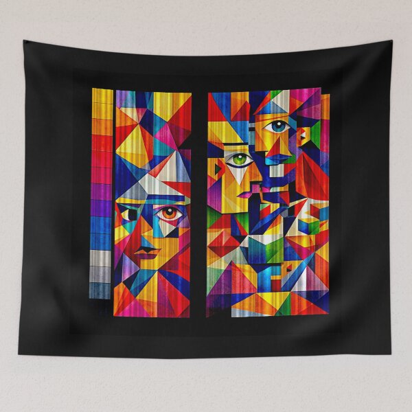 Item preview,  Abstract Cubist Faces – Modern Geometric Art #3 designed and sold by Helios Be. Lavsh.