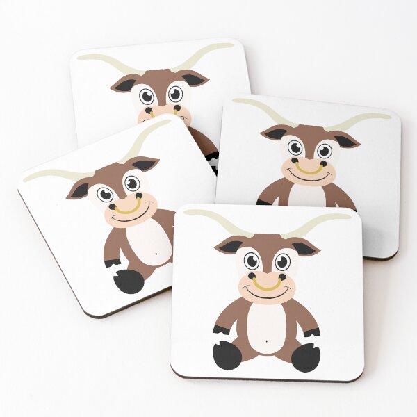 Item preview, Cute Barnyard Longhorn Cow designed and sold by Captain Creative.