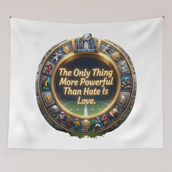 Item preview, The Only Thing More Powerful Than Hate Is Love Stadium Unity Concept designed and sold by Uglyandcute.