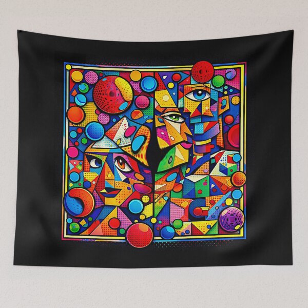 Item preview, Abstract Cubist Faces – Modern Geometric Art #4 designed and sold by Helios Be. Lavsh.