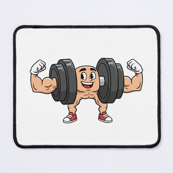 Item preview, Funny Dumbbell Cartoon Flexing designed and sold by PriyankaSonara.