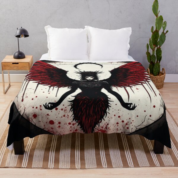 Item preview, Dark Fallen Angel Goddess – Gothic Red Winged Demon Queen Art designed and sold by David R Sawin The Architects Of Eden.