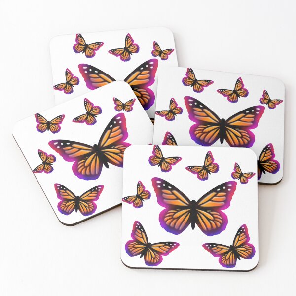 Item preview, Pink butterfly, purple butterfly, orange Butterfly, red butterfly, monarch butterfly illustration pattern  designed and sold by hollycooper.