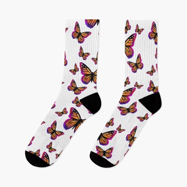 Item preview, Pink butterfly, purple butterfly, orange Butterfly, red butterfly, monarch butterfly illustration pattern  designed and sold by hollycooper.
