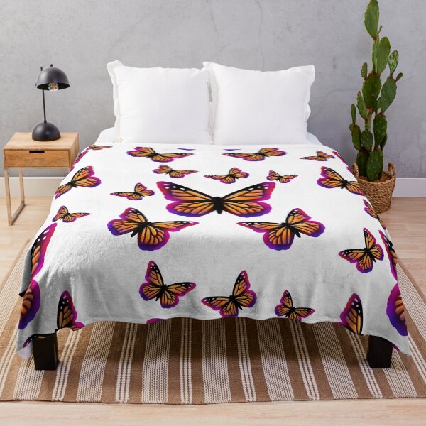 Item preview, Pink butterfly, purple butterfly, orange Butterfly, red butterfly, monarch butterfly illustration pattern designed and sold by hollycooper.