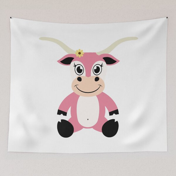 Item preview, Cute Barnyard Longhorn Cow designed and sold by Captain Creative.