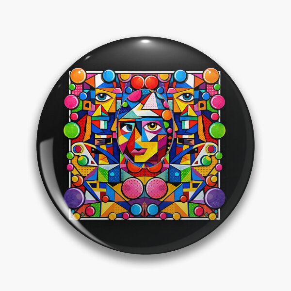 Item preview, Abstract Cubist Faces – Modern Geometric Art #5 designed and sold by Helios Be. Lavsh.