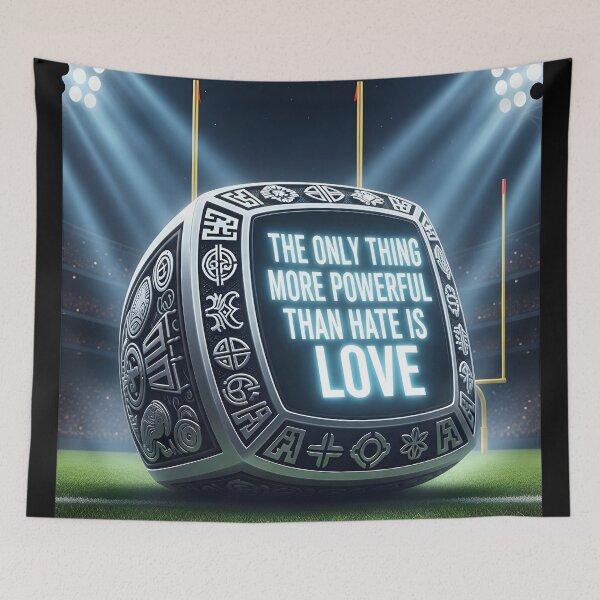 Item preview, The Only Thing More Powerful Than Hate Is Love Stadium Unity Concept designed and sold by Uglyandcute.