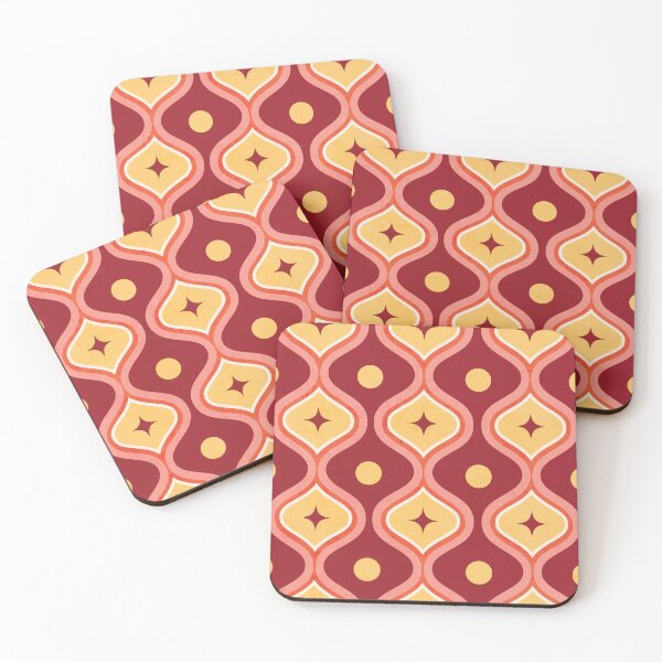 Item preview,  Mid-Century Modern Retro Geometric Waves - Cherry designed and sold by Brianaidesigns.