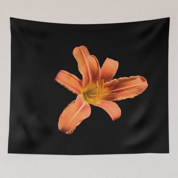 Item preview, Hemerocallis flower orange color macro shot designed and sold by JazzAnny Creative.