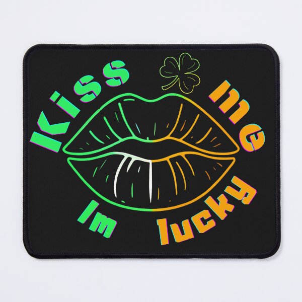 Item preview, Kiss Me, I’m Lucky – St. Patrick’s Day Lips Design designed and sold by Fluffbit™ .