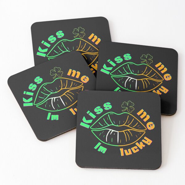 Item preview, Kiss Me, I’m Lucky – St. Patrick’s Day Lips Design designed and sold by Fluffbit™ .