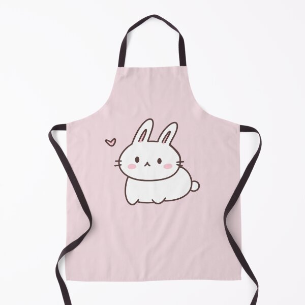 Item preview, Cute Bunny - Kawaii White Rabbit with Heart designed and sold by ShyHomebodyClub.