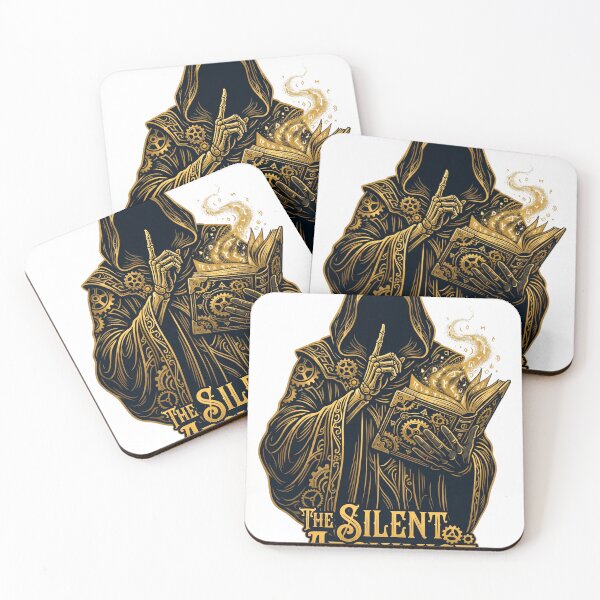 Item preview, The Silent Archivist - Arcane Librarian Gold Art designed and sold by The Arcane Archives.