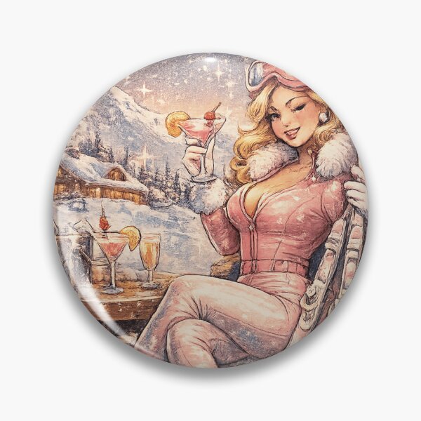 Item preview, Hot Girl Après Ski Club – Vintage Alpine Poster Art designed and sold by Dollette Heaven.