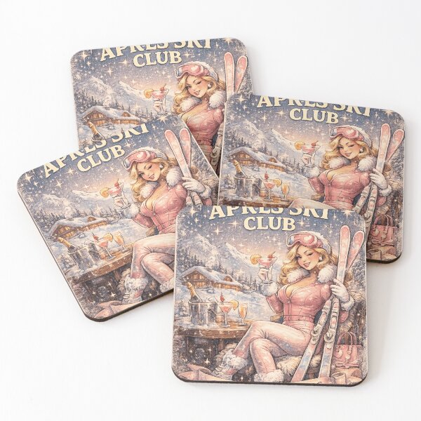 Item preview, Hot Girl Après Ski Club – Vintage Alpine Poster Art designed and sold by Dollette Heaven.