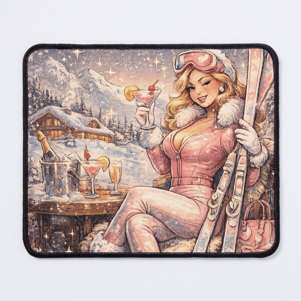 Item preview, Hot Girl Après Ski Club – Vintage Alpine Poster Art designed and sold by Dollette Heaven.