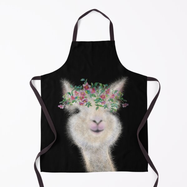 Item preview, Cute fluffy Baby llama - alpaca  illustration, watercolor roses  designed and sold by hollycooper.