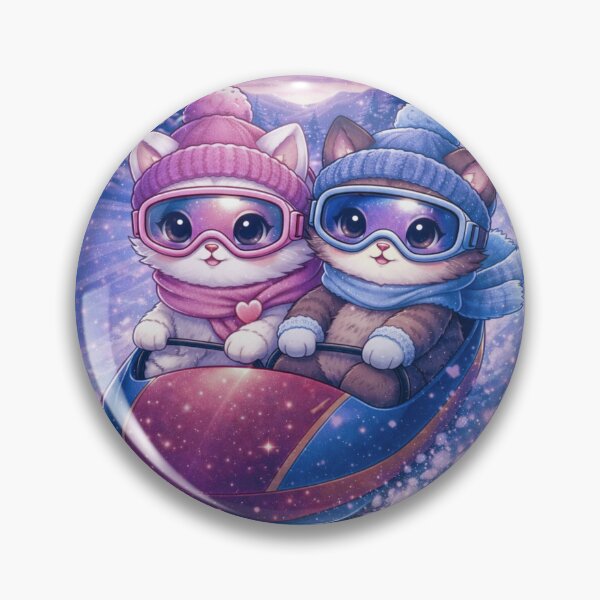 Item preview, Romantic Bobsled Cats - Kawaii Winter Adventure. designed and sold by Lylysun.