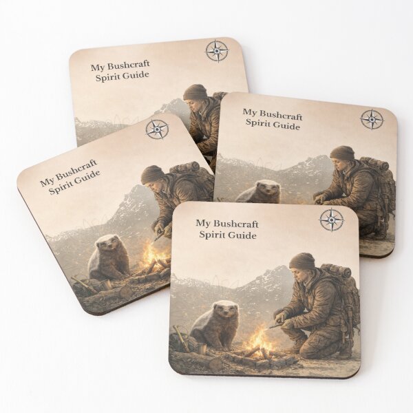 Item preview, Honey Badger Bushcraft Spirit Guide – Survival Wildlife GeoWild Designs designed and sold by GeoWild Designs.