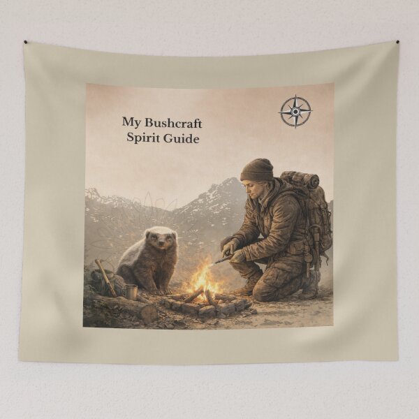 Item preview, Honey Badger Bushcraft Spirit Guide – Survival Wildlife GeoWild Designs designed and sold by GeoWild Designs.