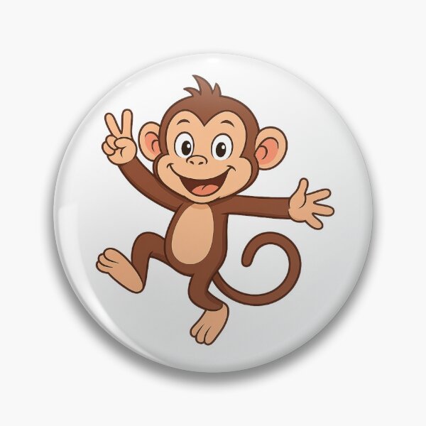 Item preview, Playful Original Monkey Cartoon – Happy Monkey Sticker designed and sold by ANiyati.