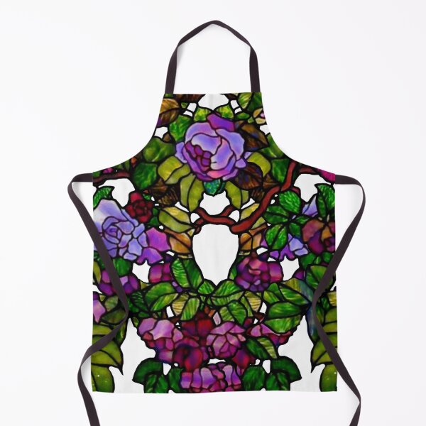 Item preview, Romantic Tiffany style stain glass rose garden, purple roses, red roses, rose vines designed and sold by hollycooper.