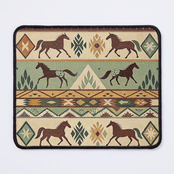 Item preview, Native American- Navajo Inspired Throw Blanket Horses designed and sold by candiscamera.