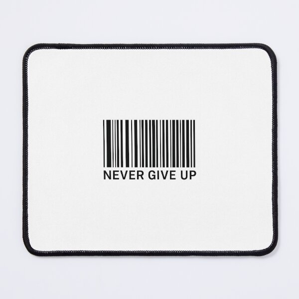 Item preview, Compact Barcode – NEVER GIVE UP (Transparent Background) designed and sold by ANiyati.