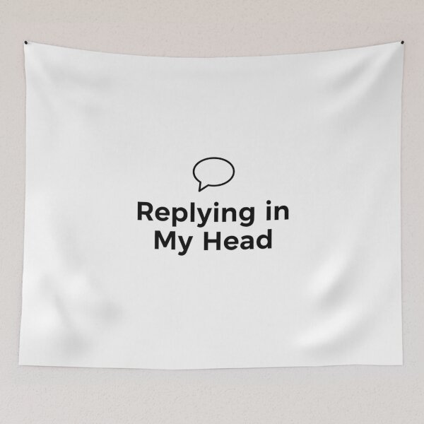 Item preview, Replying in My Head Funny Introvert Sarcastic Quote T-Shirt designed and sold by pixelandpalette.