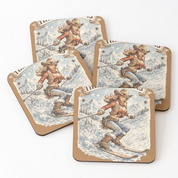 Item preview, This Ain’t Texas – Vintage Ski Cowgirl Western Winter Design designed and sold by Dollette Heaven.