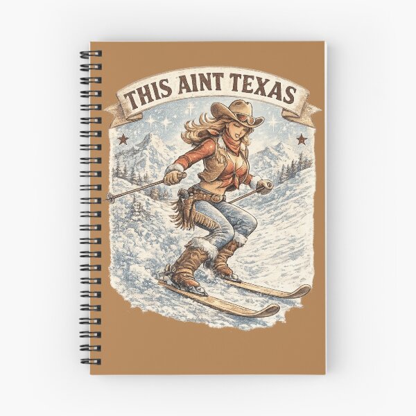 Item preview, This Ain’t Texas – Vintage Ski Cowgirl Western Winter Design designed and sold by Dollette Heaven.