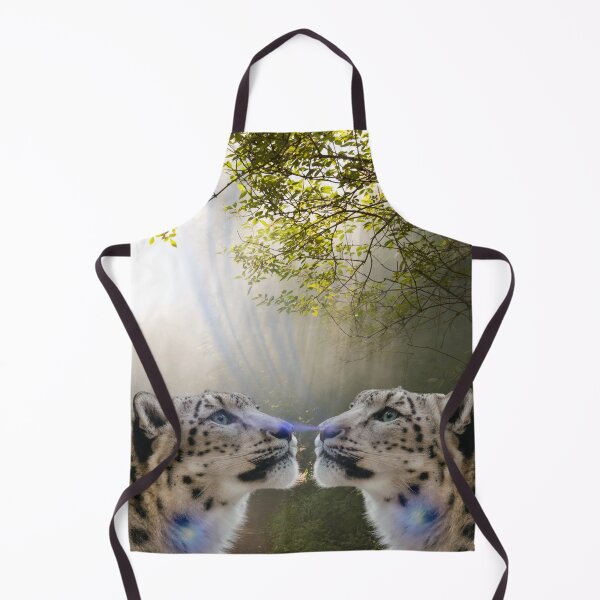 Item preview, Snow Leopard Spirit Reflection – Twin Souls GeoWild Wildlife Energy Art designed and sold by GeoWild Designs.