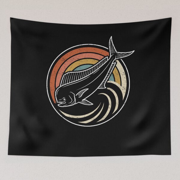 Item preview, Vintage Mahi Mahi Ocean Fishing designed and sold by FreshVibe Prints.