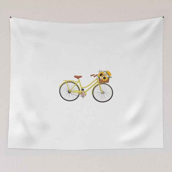 Item preview, Yellow Cruiser Bike With Sunflowers designed and sold by Mirandalab.