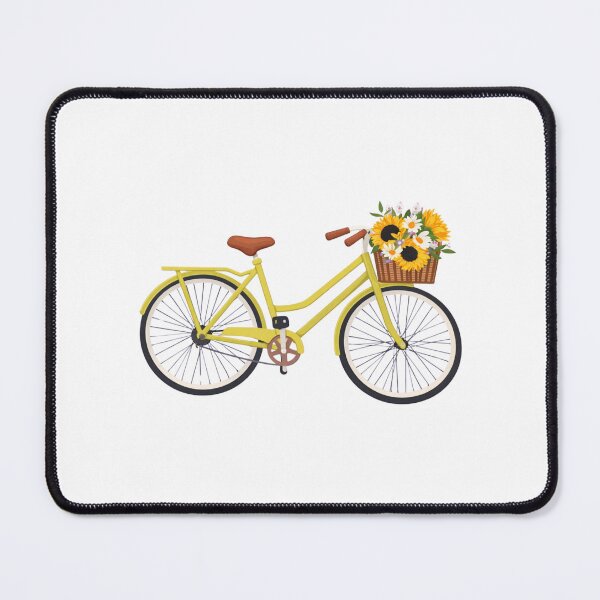 Item preview, Yellow Cruiser Bike With Sunflowers designed and sold by Mirandalab.
