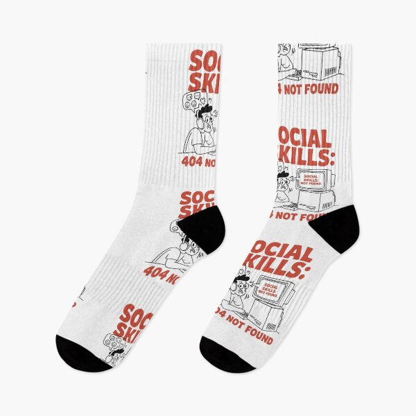 Item preview, Social Skills: 404 Not Found – Funny Introvert Coder Design designed and sold by TipTop GFX.