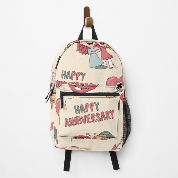 Item preview, Happy Anniversary Doodle Pattern - Cute Hugging Couples & Googly Hearts designed and sold by Midnight Veil Designs.