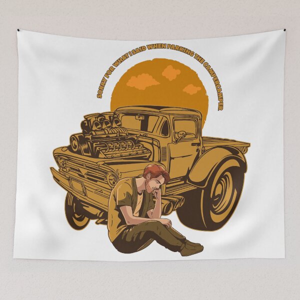 Item preview, Funny Camping RV Parking Apology Vintage Truck  designed and sold by SP Street Print.