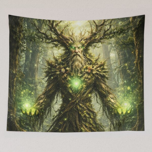 Item preview, Ancient Forest Druid – Nature Spirit Guardian Fantasy Art designed and sold by DrakariArt.