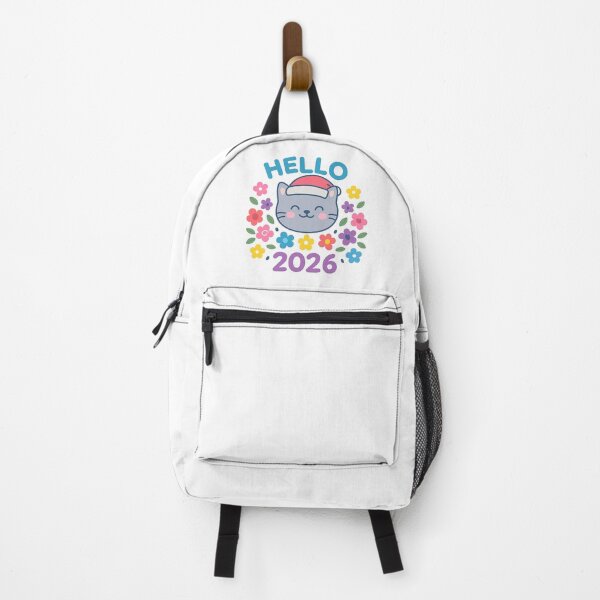 Item preview, Hello 2026 – Festive Cat & Floral Fireworks Edition designed and sold by ANiyati.