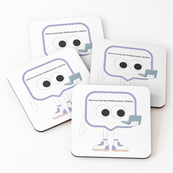 Item preview, Introverted but Enthusiastic Online Sticker designed and sold by Bionson Art.